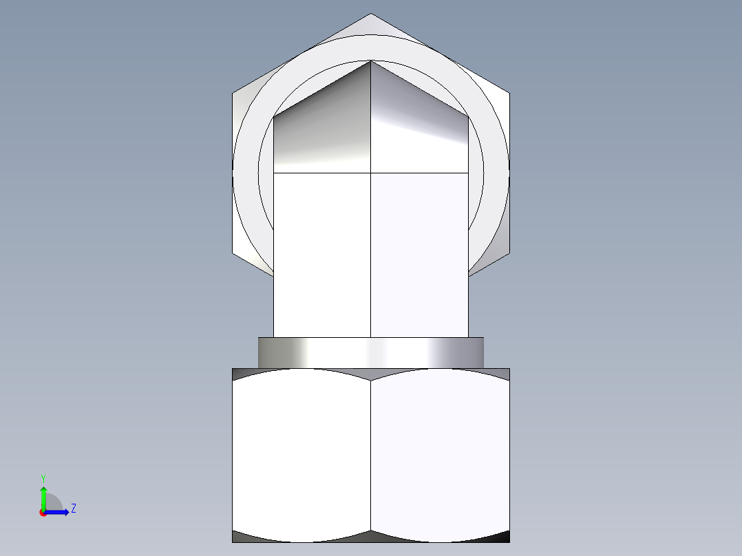 卡套式工业通用硬管接头EO_Union_elbow_W15LCF左视图