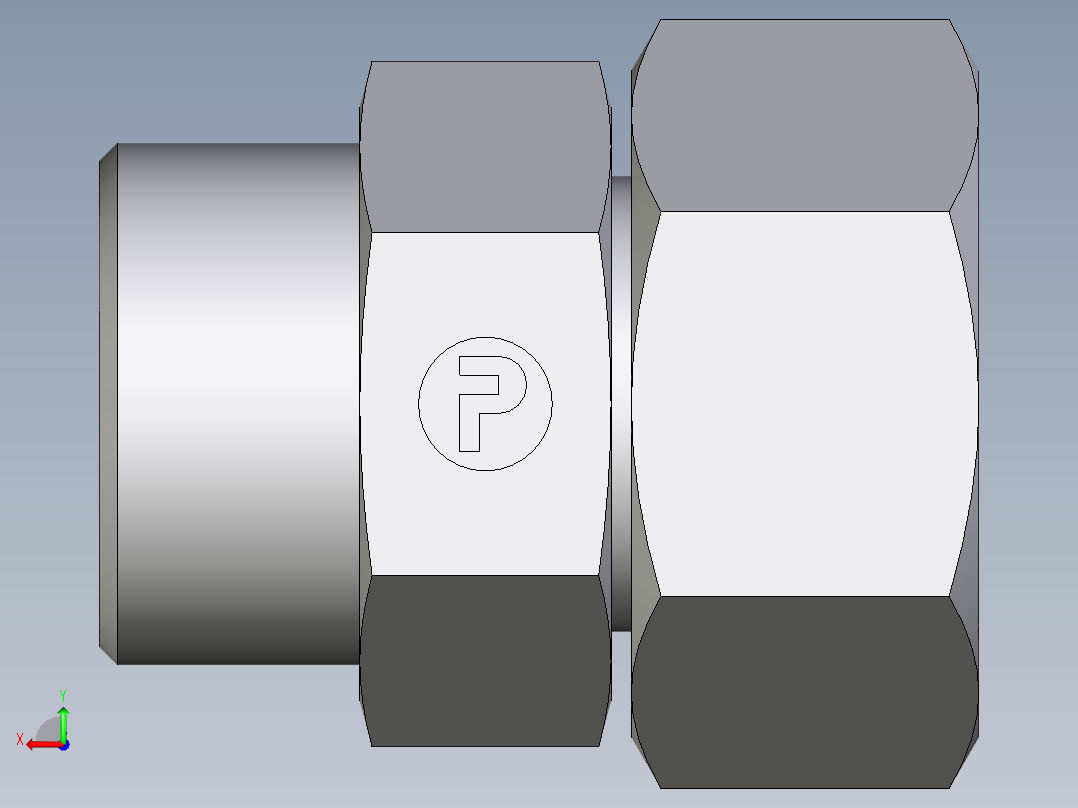 卡套式工业通用硬管接头EO_Distance_piece_adapter_DA25SOMD71后视图