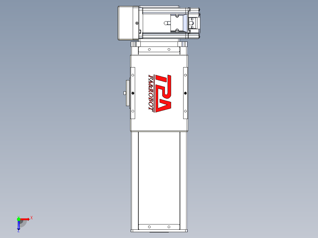 同步带全封闭直线模组TPA-HCB-110D-90-L150-RU-Y-P40-N3俯视图