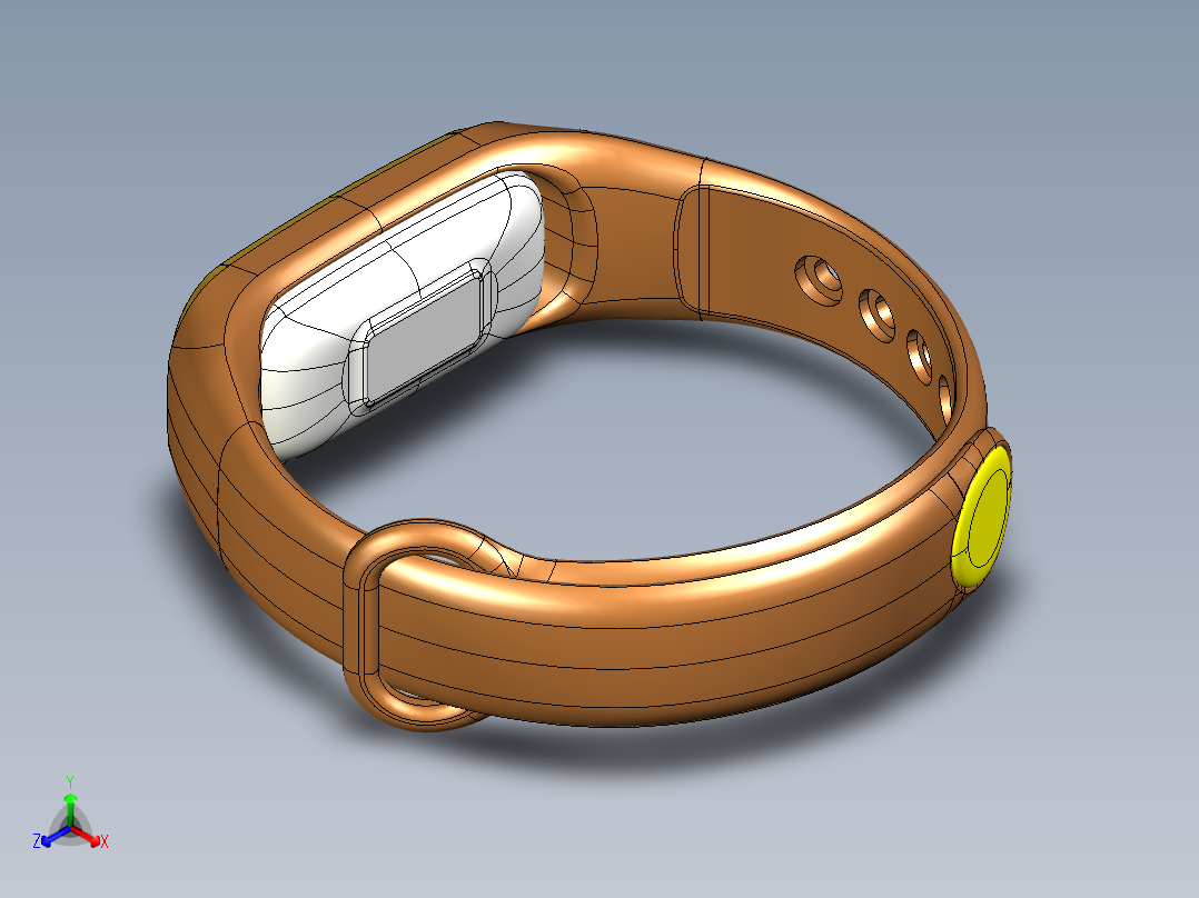 OPPO手环正等轴测图