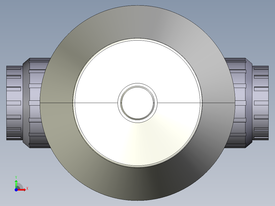 5DKMUFVCP NC 气动隔膜阀，常闭，BSP螺纹女性联盟结束，PVC-U系列前视图