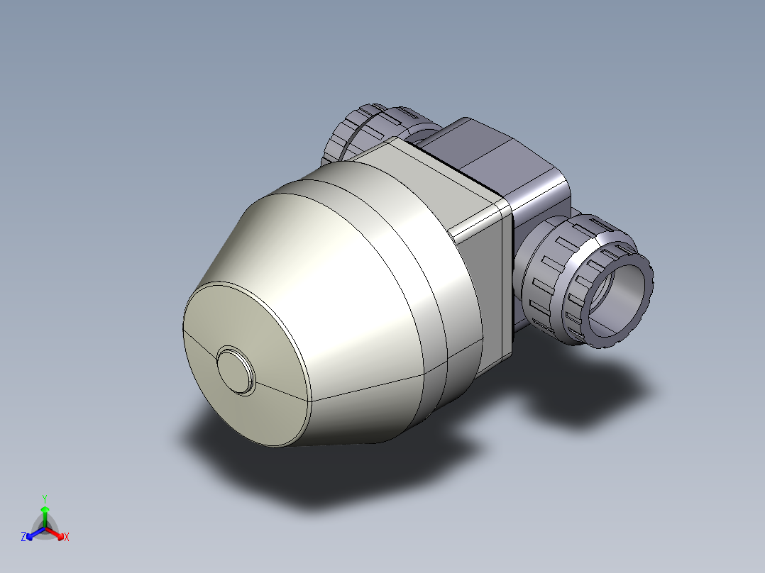 5DKMUFVCP NC 气动隔膜阀，常闭，BSP螺纹女性联盟结束，PVC-U系列正等轴测图