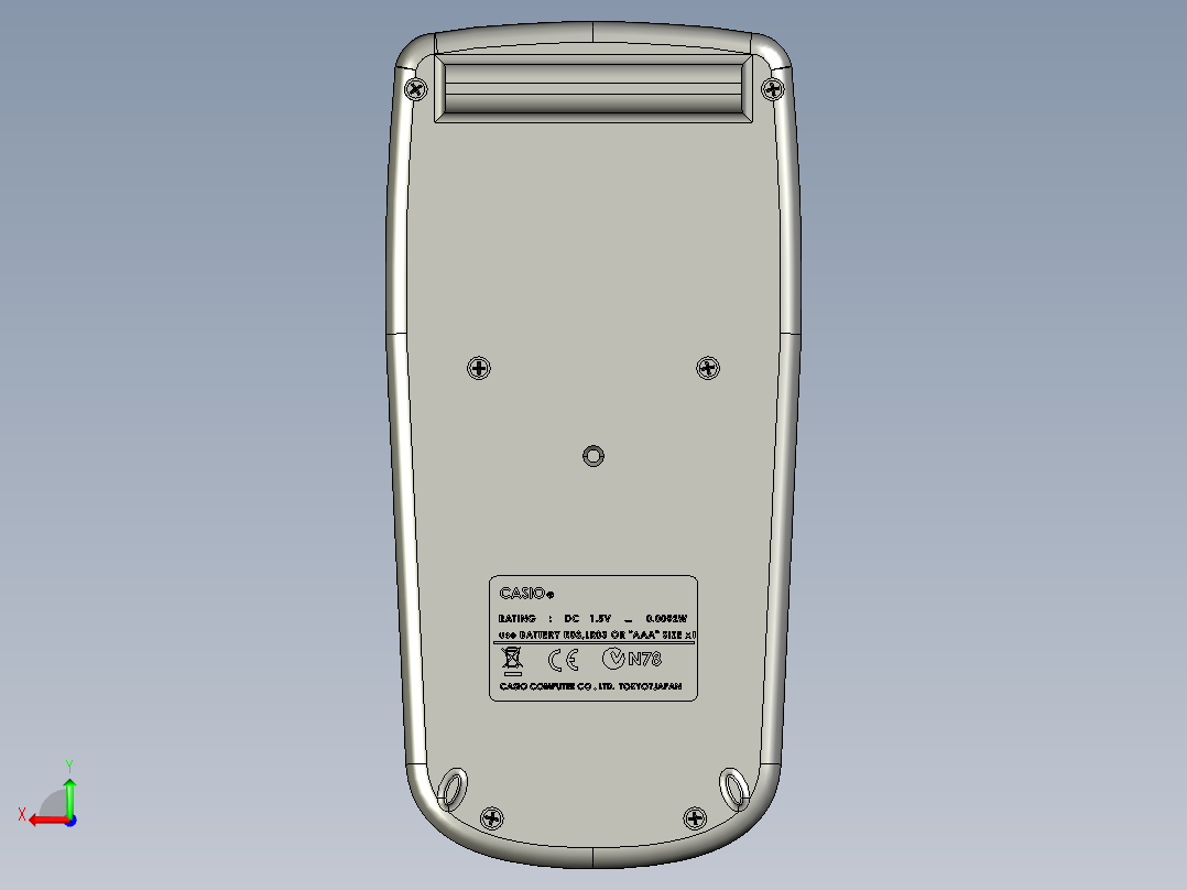 卡西欧计算器3后视图