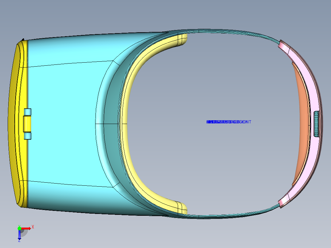 VR眼镜 三维模型俯视图