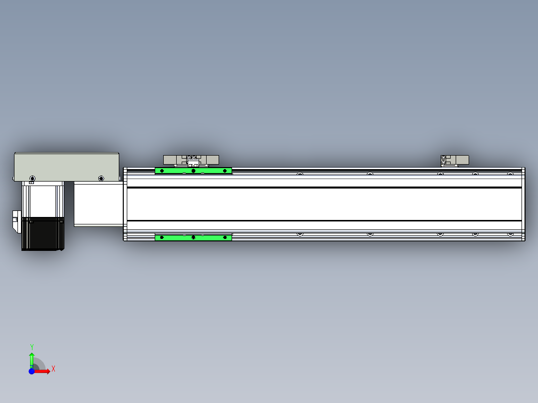 同步带滑台-半封闭B10H-L45-S350-R-P40-D3前视图