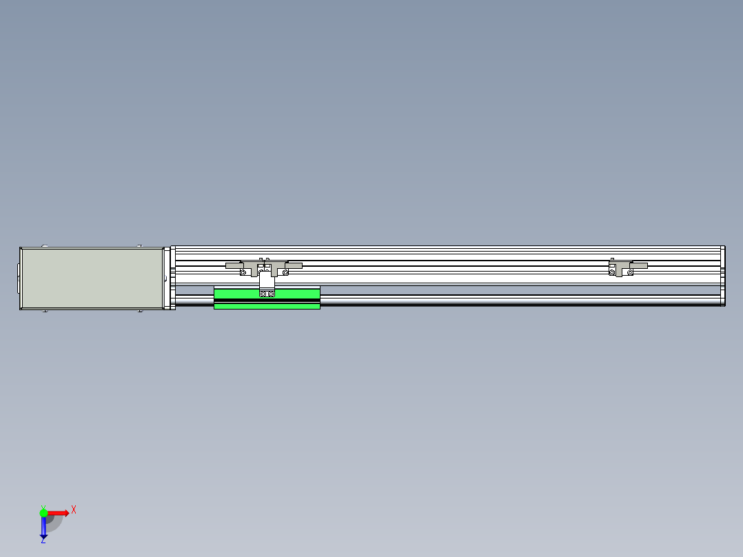 同步带滑台-半封闭B10H-L45-S350-R-P40-D3俯视图