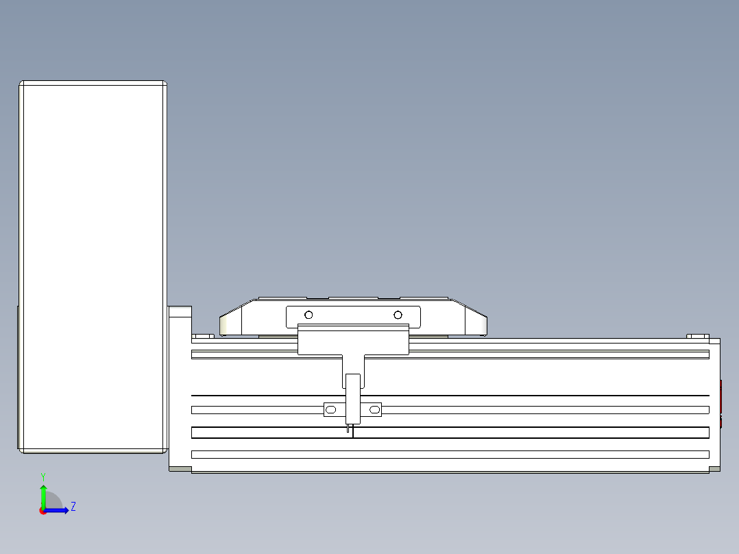 同步带全封闭直线模组TPA-HCB-85D-90-L50-RU-C-P20-N3左视图