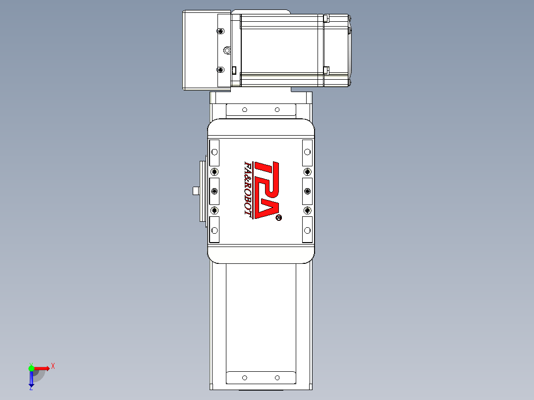 同步带全封闭直线模组TPA-HCB-85D-90-L50-RU-C-P20-N3俯视图
