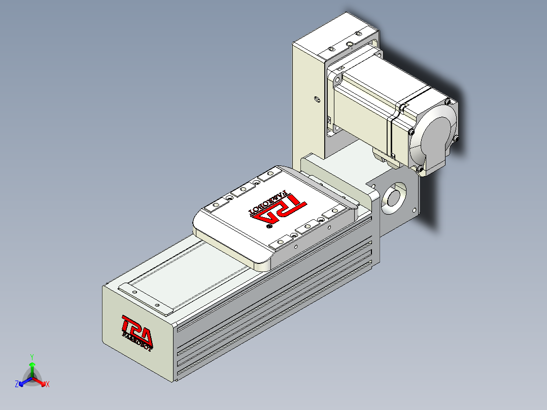 同步带全封闭直线模组TPA-HCB-85D-90-L50-RU-C-P20-N3正等轴测图