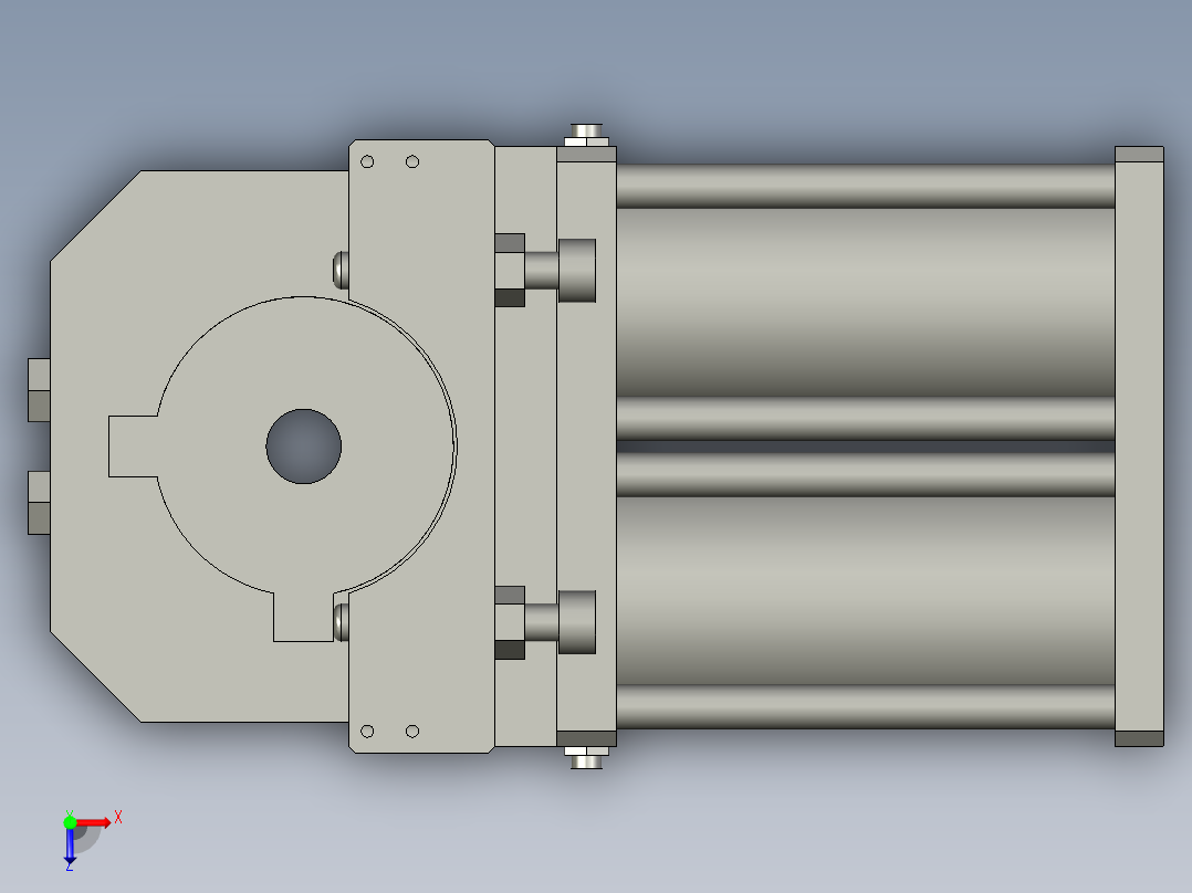 旋转气爪PRC60H-90俯视图