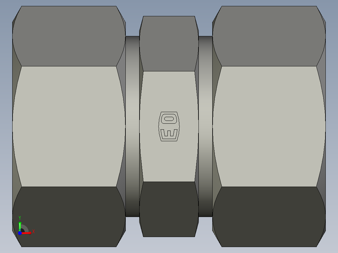 卡套式工业通用硬管接头EO Union G38S71前视图