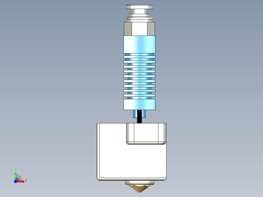 来自中国的 550C 热头 - 粗略模型前视图