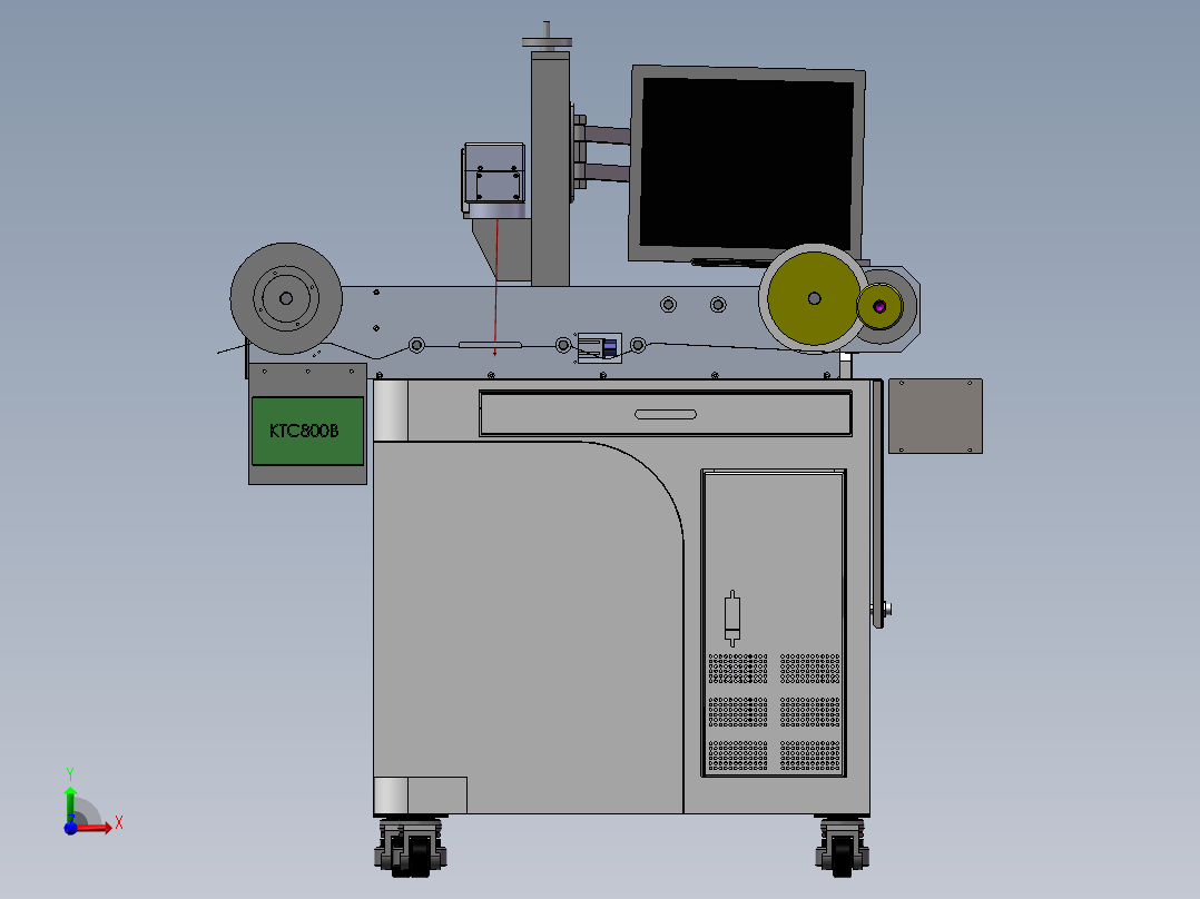 卷料自动进料激光打标(含DFM)sw17可编辑前视图