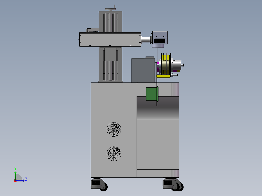 卷料自动进料激光打标(含DFM)sw17可编辑左视图