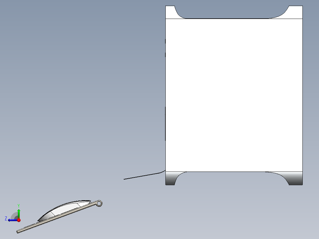 solidworks mac-pro机箱右视图