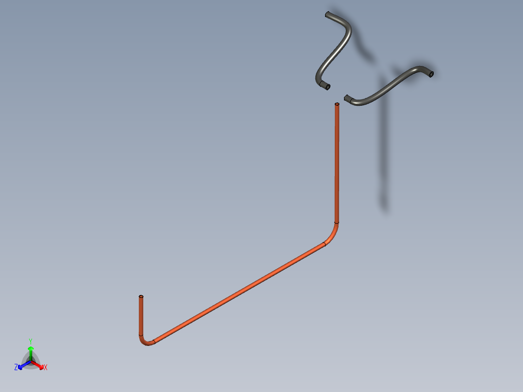 便携式烧烤拖车正等轴测图