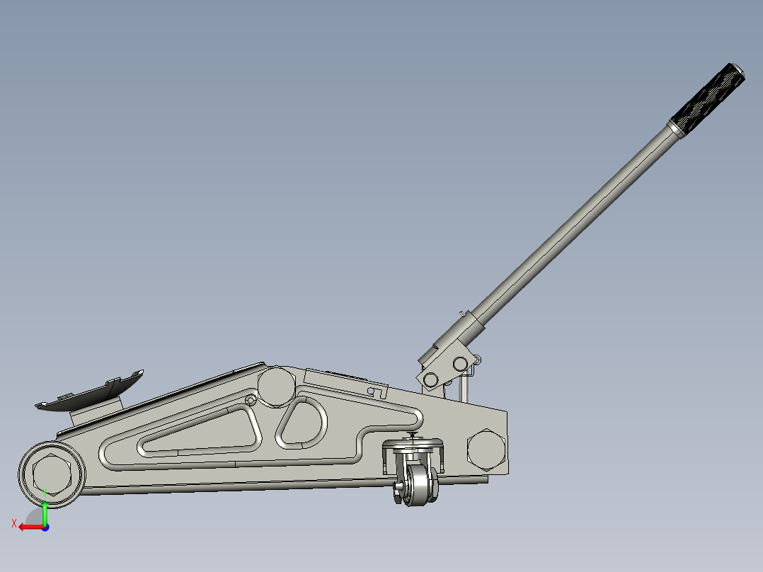 液压落地千斤顶后视图