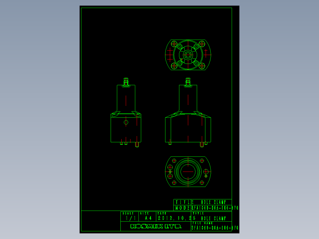 KOSMEKSFA1000-G0A-060-H70多系列多零件图纸模型多系列多零件图纸模型