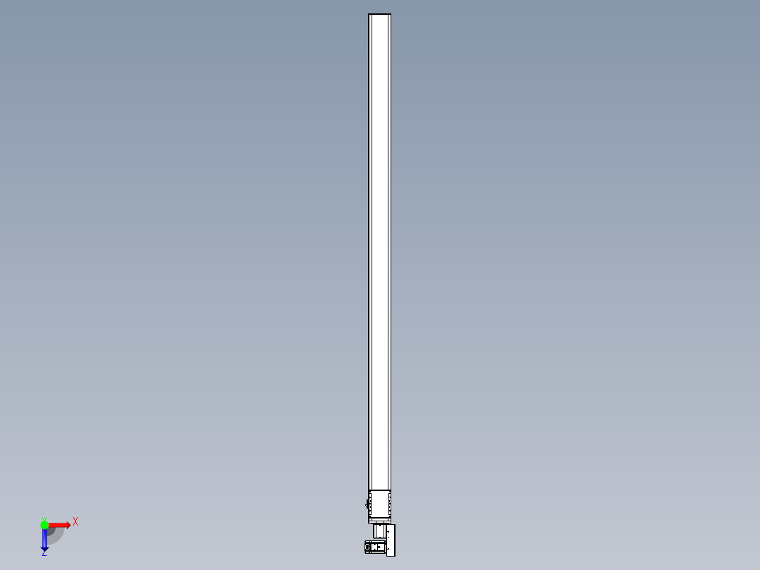 同步带全封闭直线模组TPA-HCB-105D-90-L2150-MR-Y-P20-N3俯视图