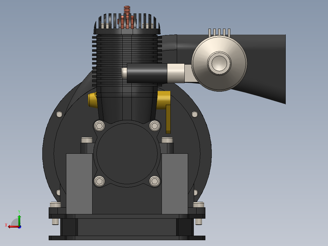 发动机鼓风机总成4后视图