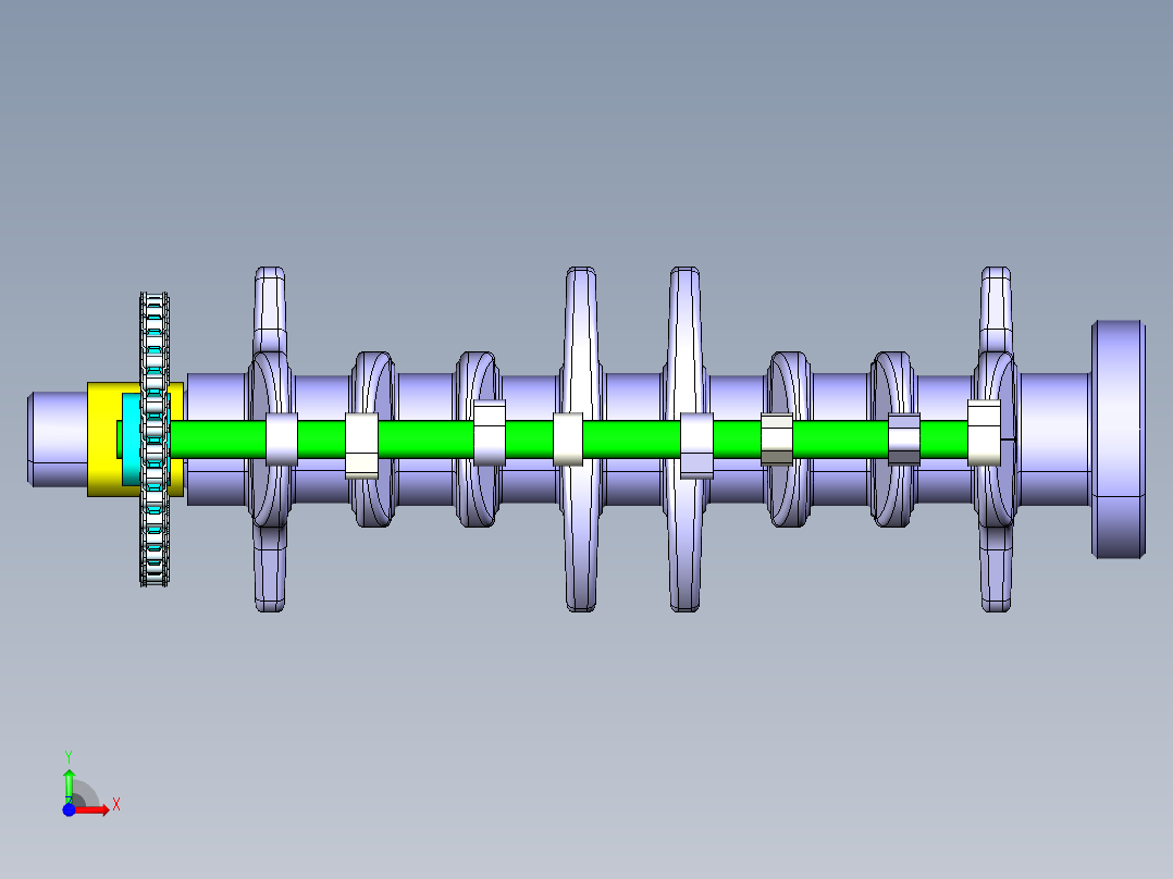 发动机正时链条运动仿真前视图