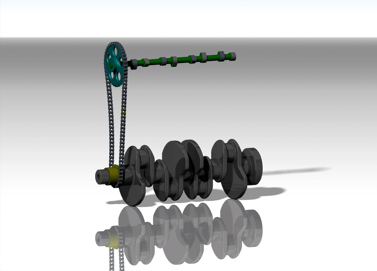 发动机正时链条运动仿真
