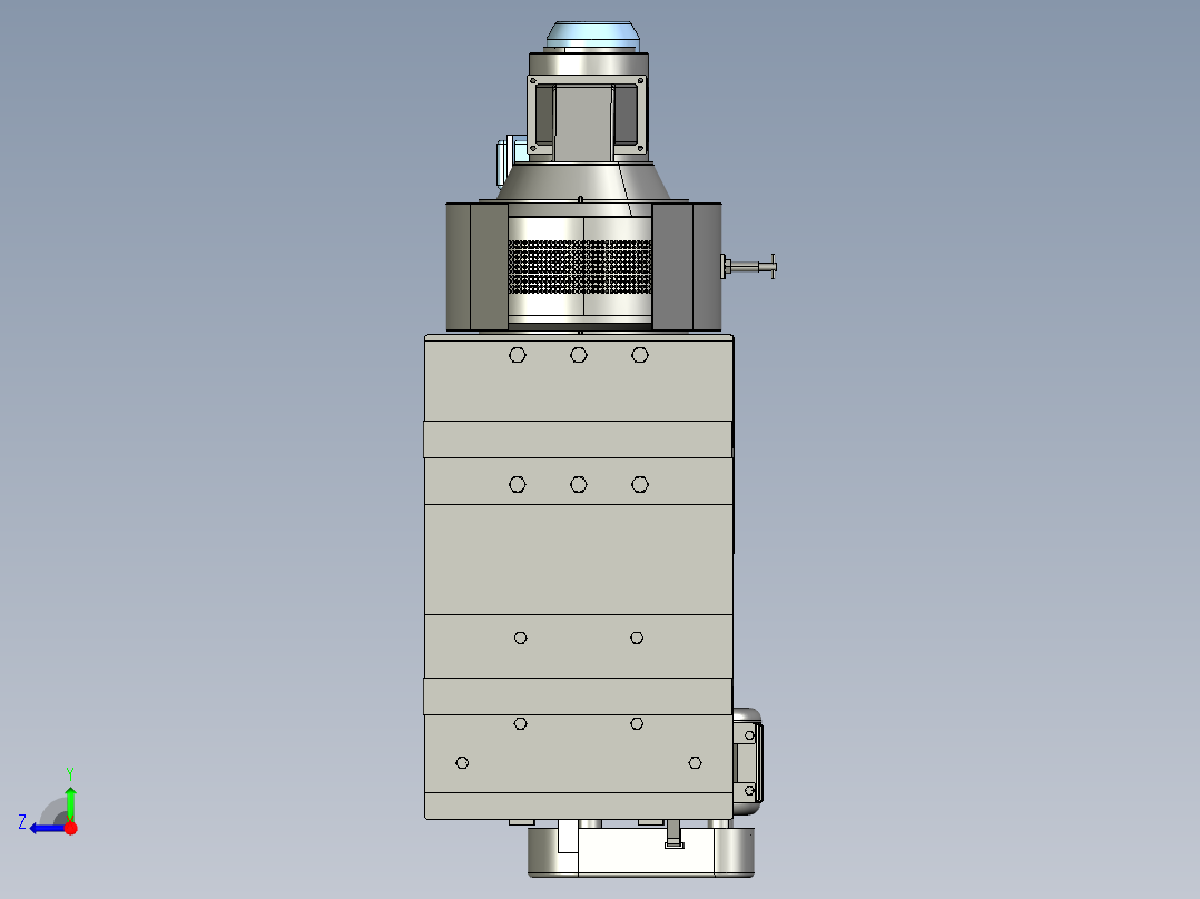 JX607-环模式饲料制粒机设计颗粒机三维PROE右视图
