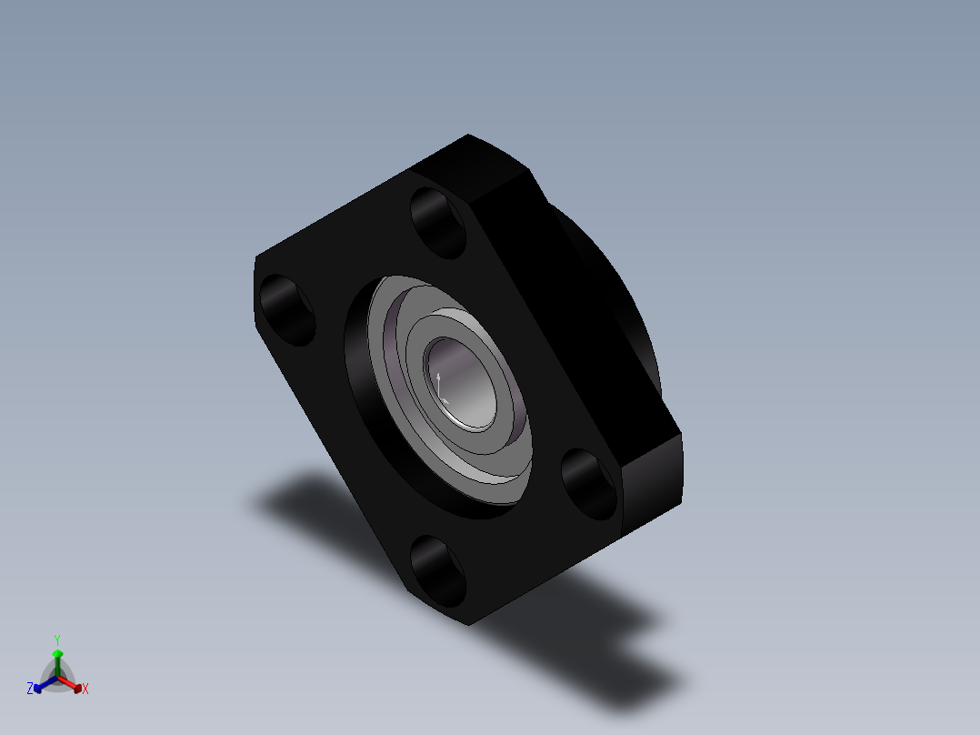 丝杆支撑侧LEB11-10正等轴测图