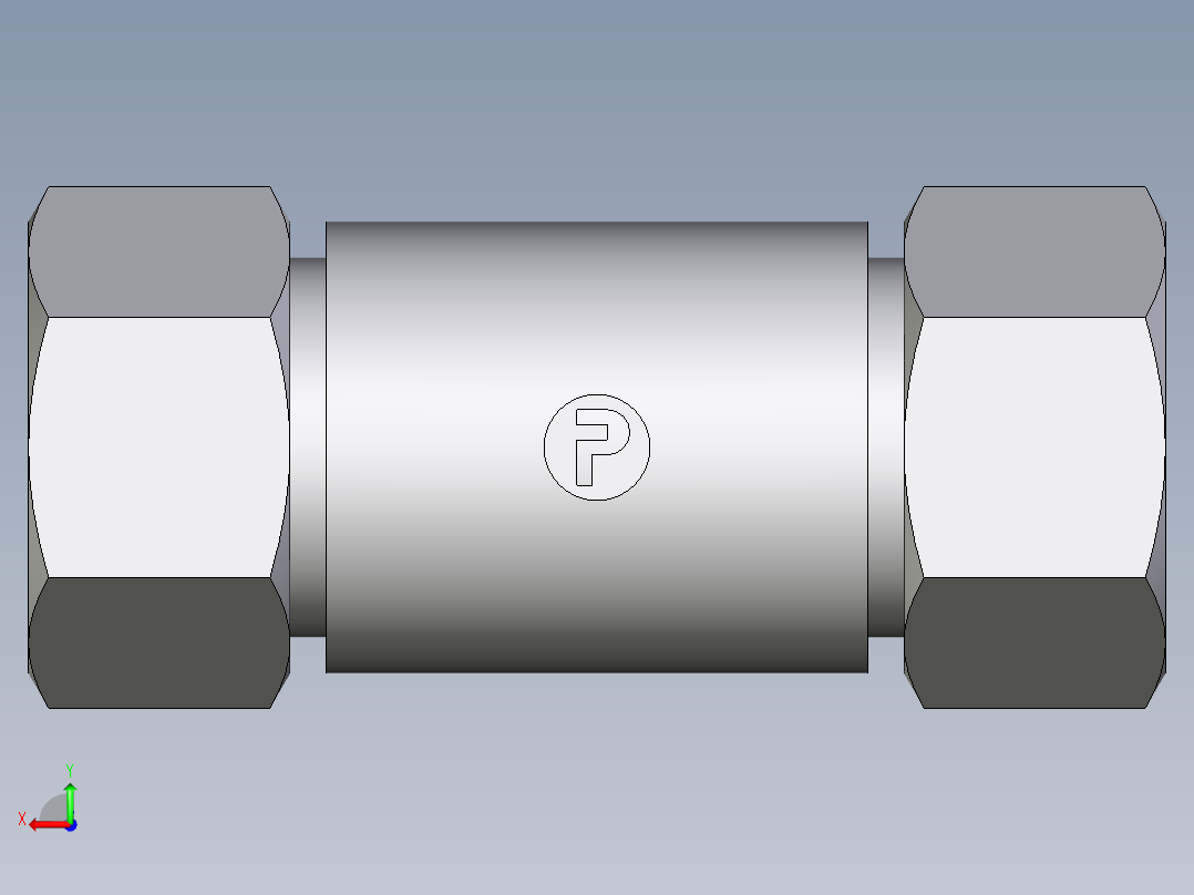 卡套式工业通用硬管接头EO_Weld_bulkhead_fitting_ESV30ZS71后视图