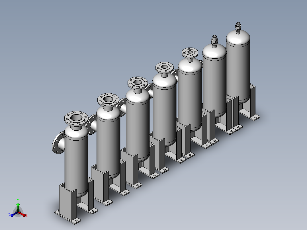 219气体分离器sw18可编辑正等轴测图
