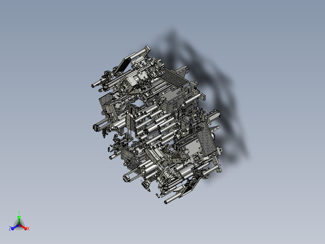 太阳能源收集器正等轴测图