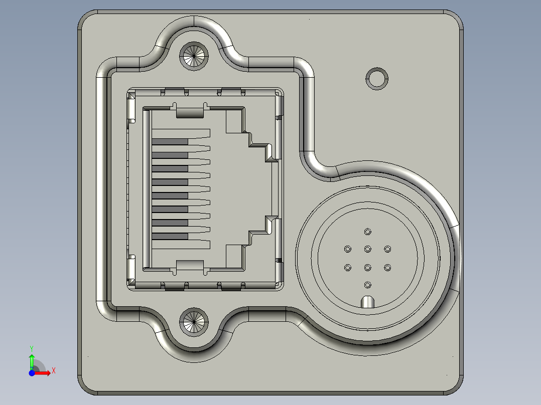 大恒相机镜头Daheng_MER2-G_3D_Drawing多系列图纸前视图