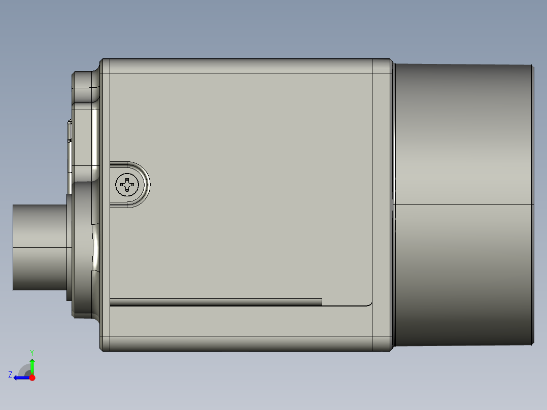 大恒相机镜头Daheng_MER2-G_3D_Drawing多系列图纸右视图