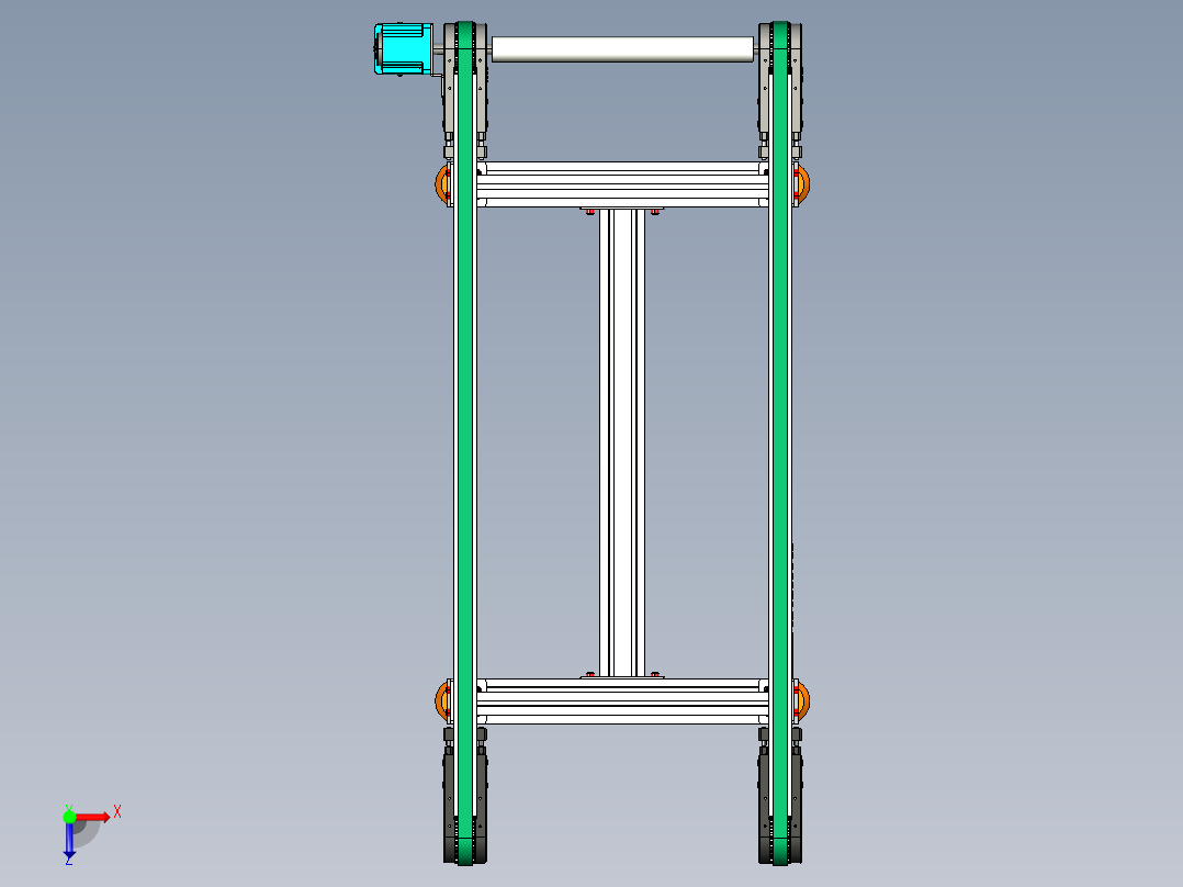 LE-XC4080-齿形同步线左直连驱动俯视图