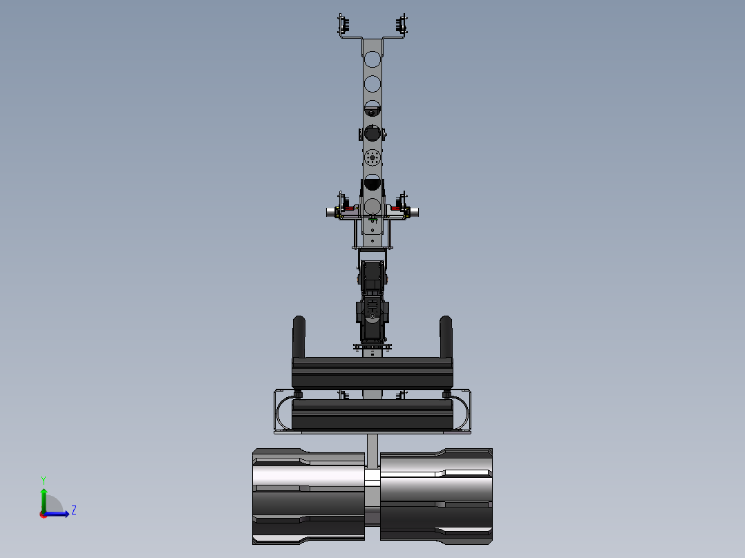 宽履带救援机器人车左视图