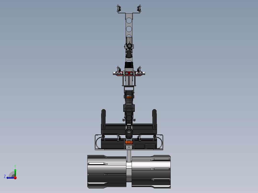 宽履带救援机器人车右视图