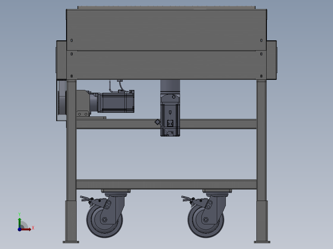 斜轮分拣机三维图==1013807==190前视图
