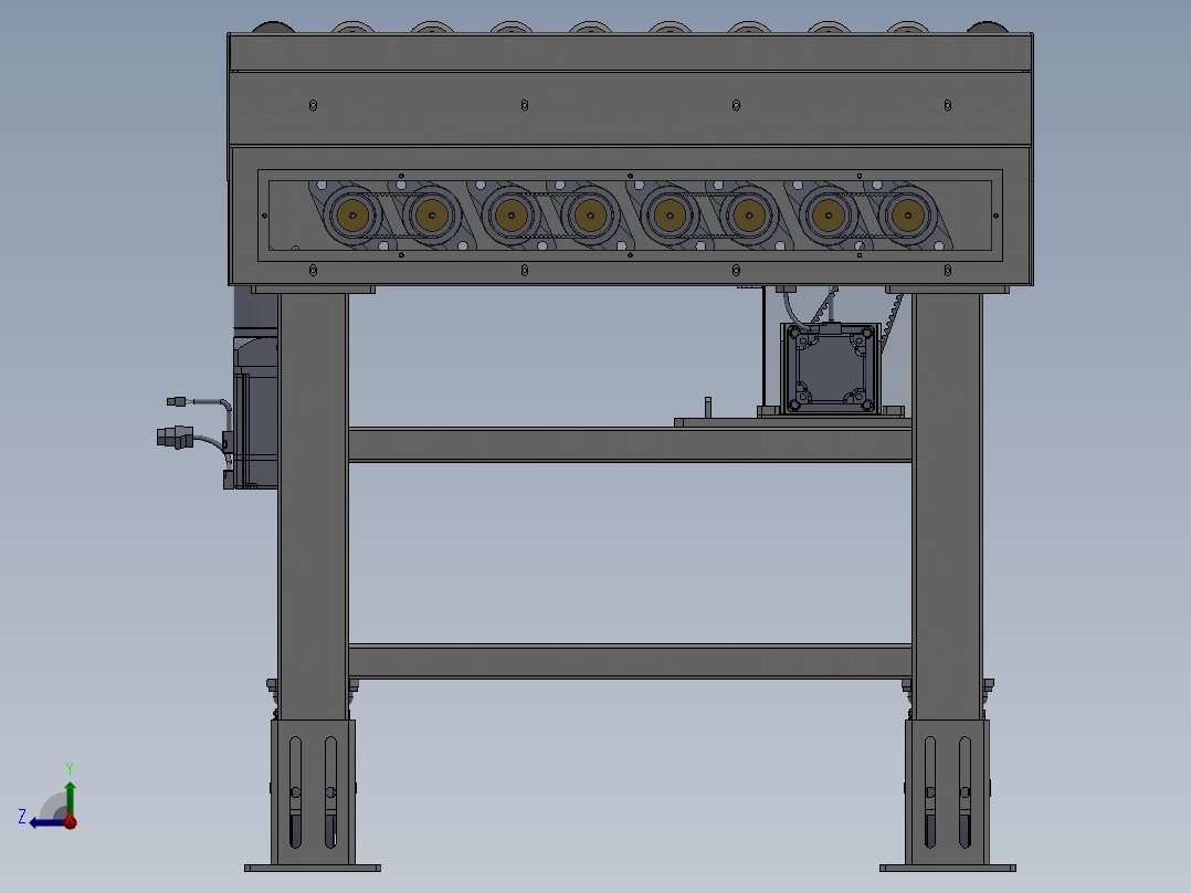 斜轮分拣机三维图==1013807==190右视图