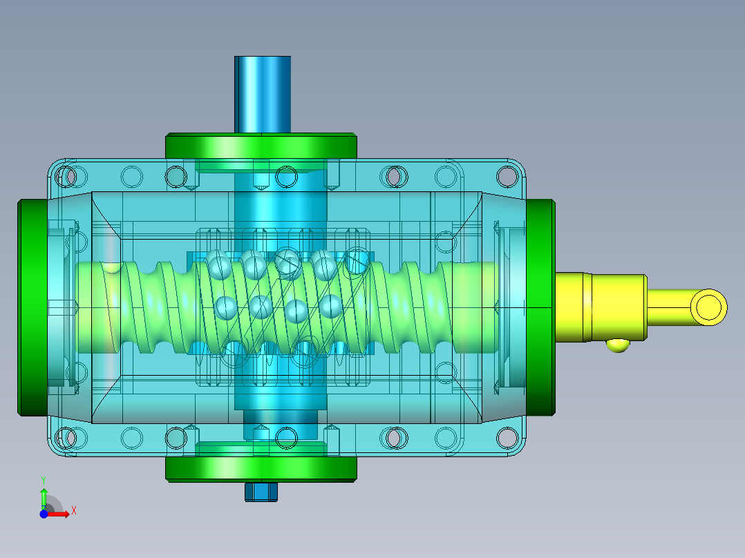 汽车循环球转向器的设计730420前视图