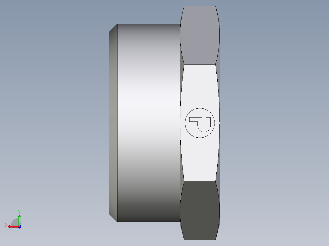 卡套式工业通用硬管接头EO_Blanking_plug_for_tube_ends_ROV35LCFX后视图