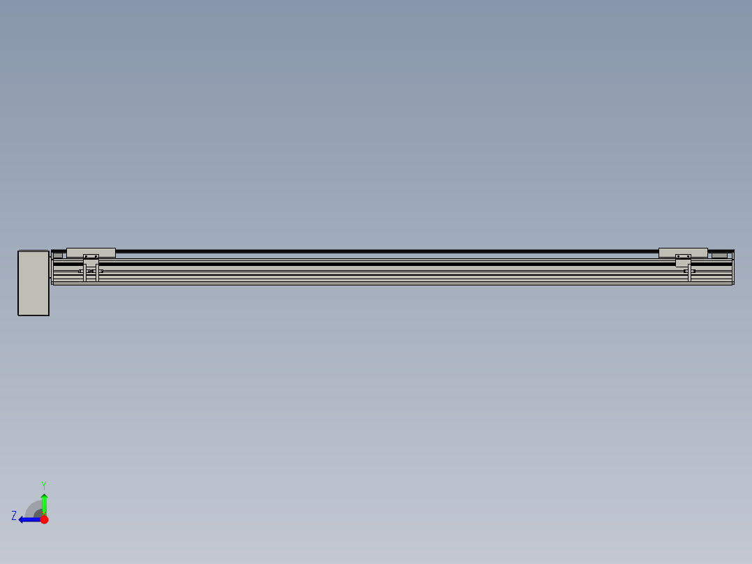直线模组WG-LHB12-S1300-RD设计图纸右视图