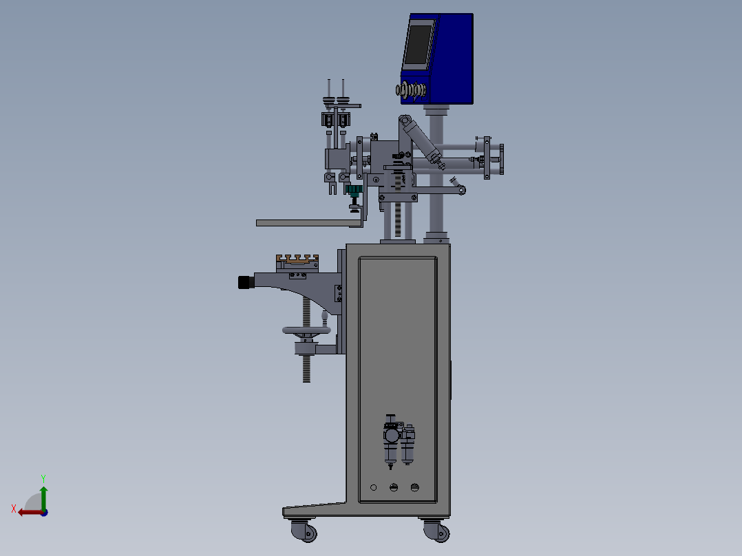 立式丝印机后视图