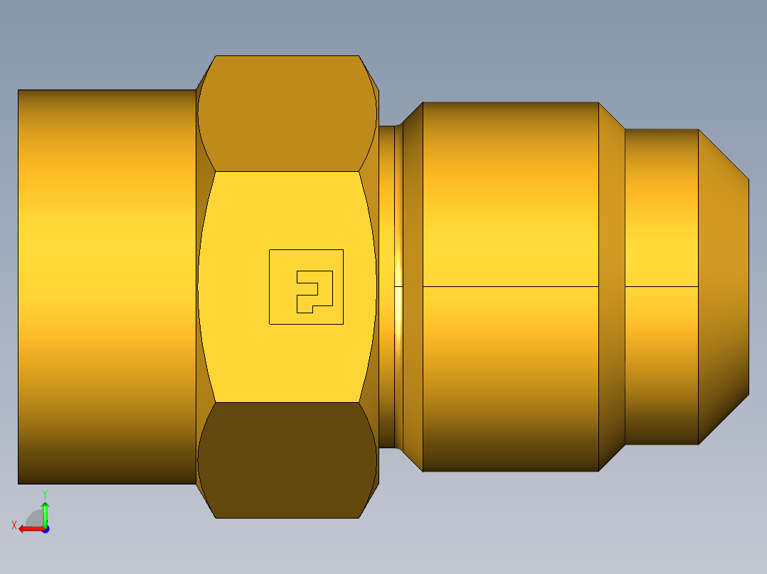 扩口式工业通用硬管接头Female Connector 46F-8-6后视图