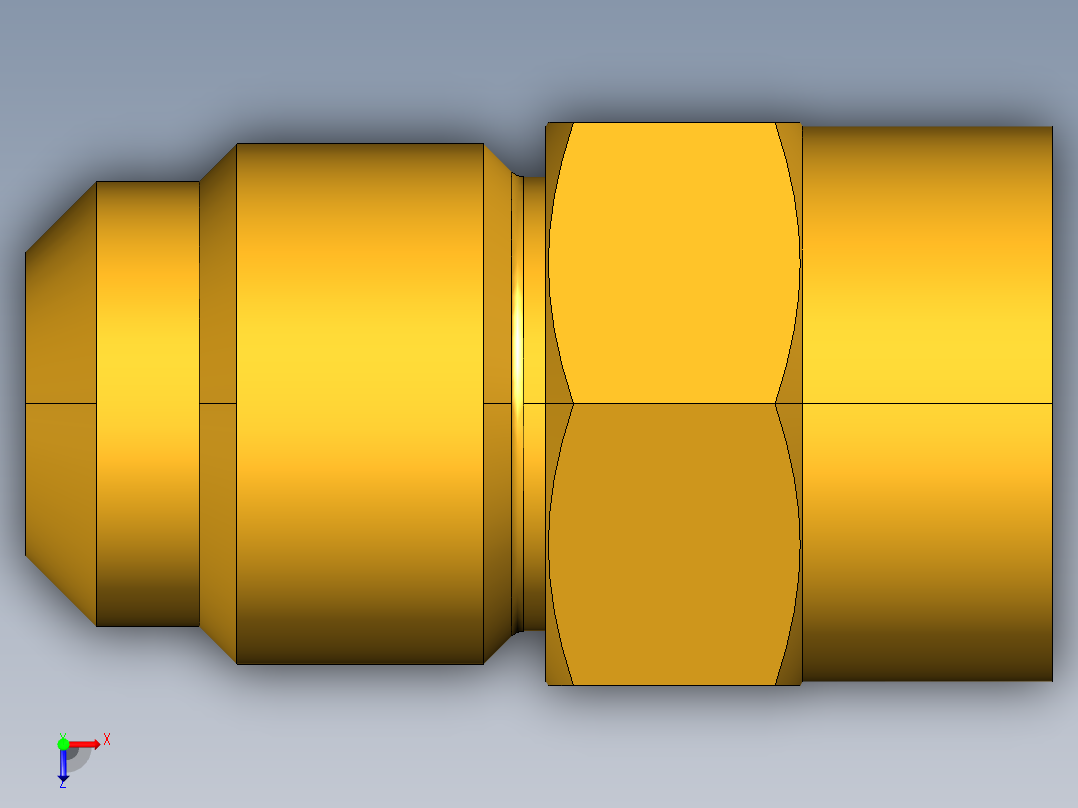 扩口式工业通用硬管接头Female Connector 46F-8-6俯视图