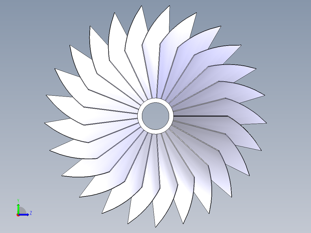 涡轮 叶片 涡扇 (28)左视图