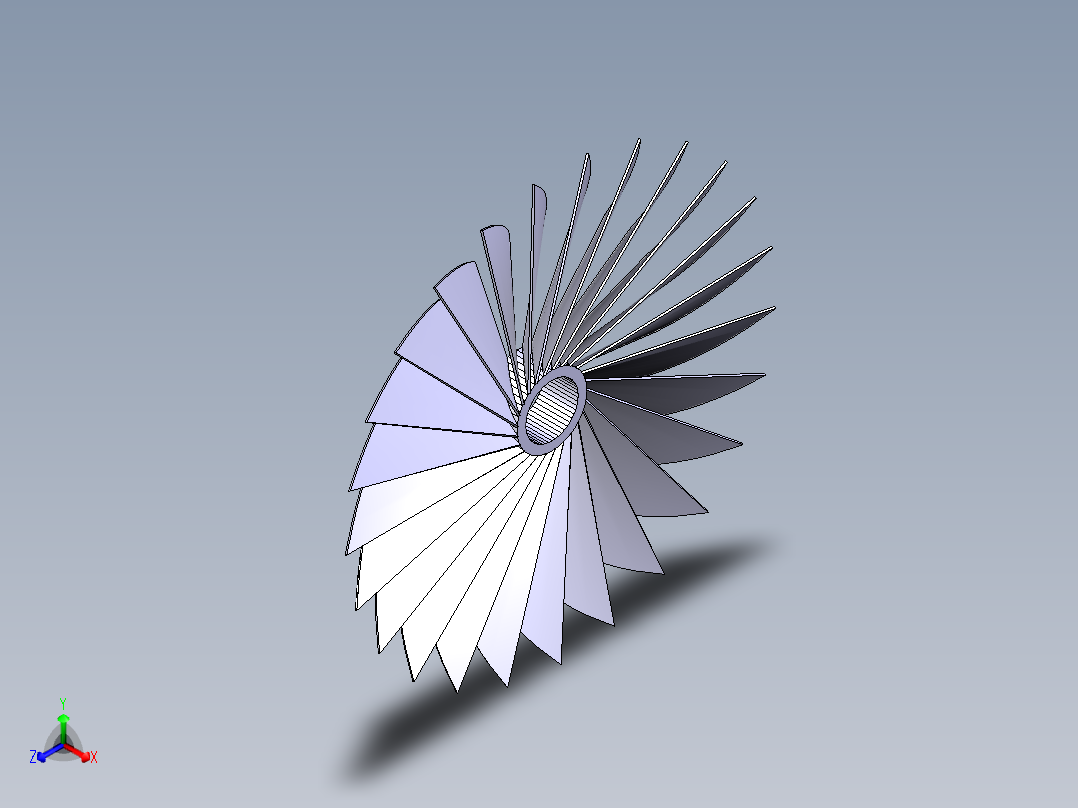 涡轮 叶片 涡扇 (28)正等轴测图