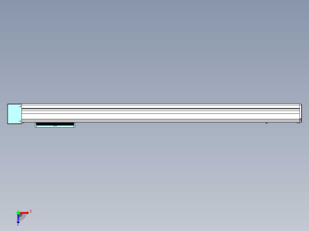 威洛博VC丝杆传动-无尘环境VC14-Lxx-C-S850-BL-ZP40-C3俯视图