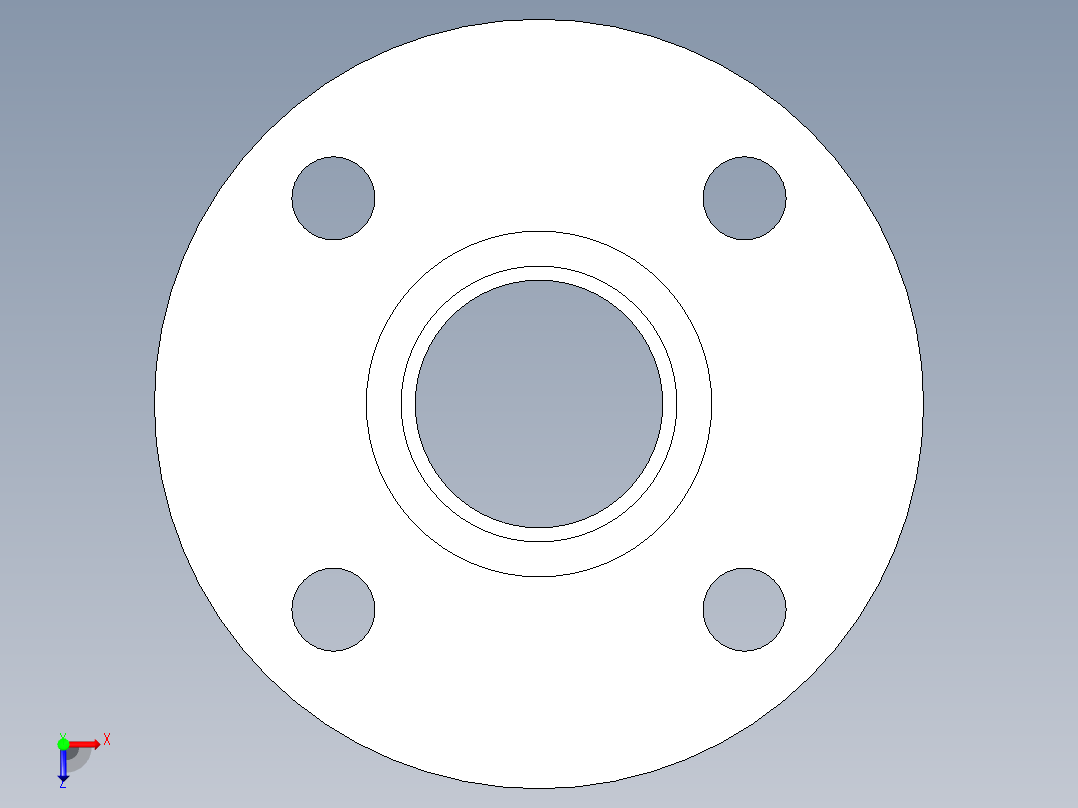 CPVC管件26-Sch80_Flange Vanstone_SOC_9854-012_1.25in俯视图