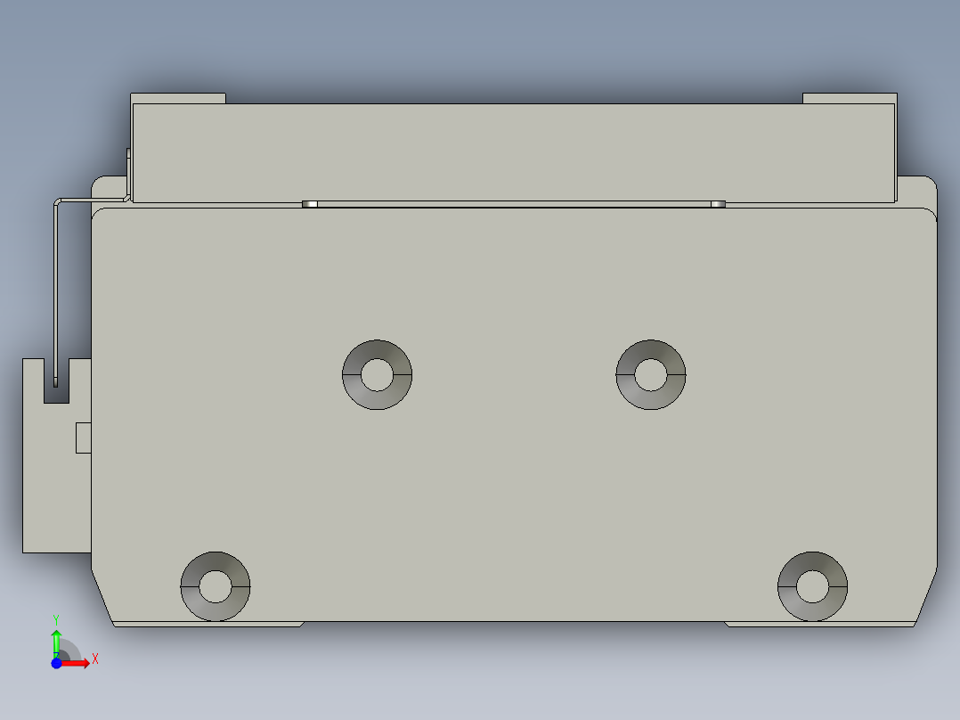 直线模组LHC17-S100-M设计图纸前视图