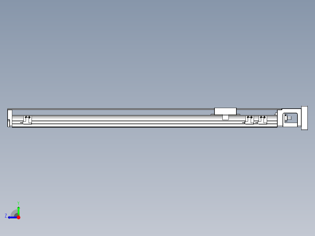 TPA-KNR-60E-1205C-L550A1-M-P40-N3线性模块铝制底座右视图